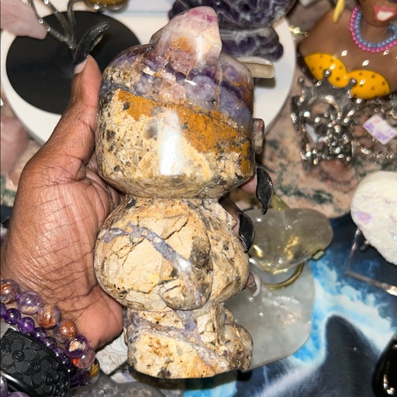 Natural Opalized Fluorite Root Stone Bear Custom - Picture 5 of 9